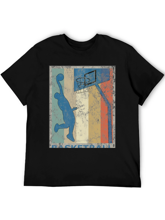 Vintage Basketball Player Graphic T-Shirt