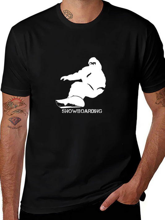 Snowboarding Graphic Tee - Black