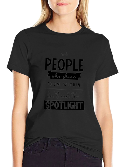 Shine Within Black Graphic Tee - Motivational