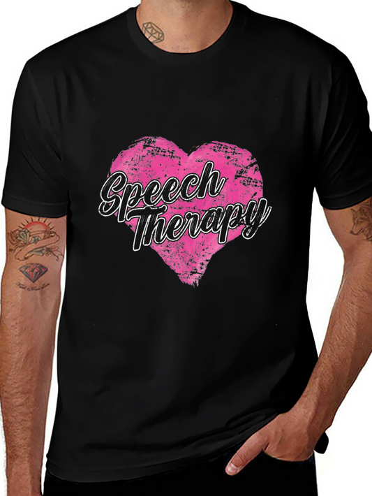 Speech Therapy Heart Graphic T-Shirt