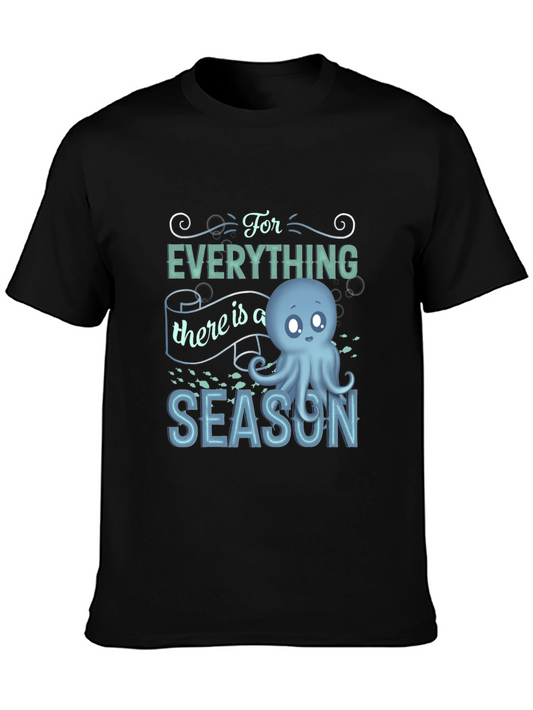 Everything Season Octopus Black T-Shirt