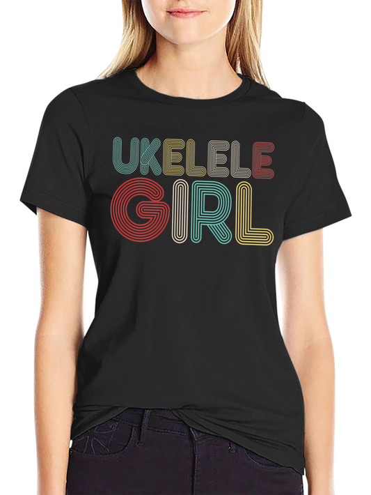 Ukulele Girl Graphic T-Shirt