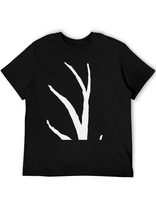 Abstract Branch Graphic Black T-Shirt
