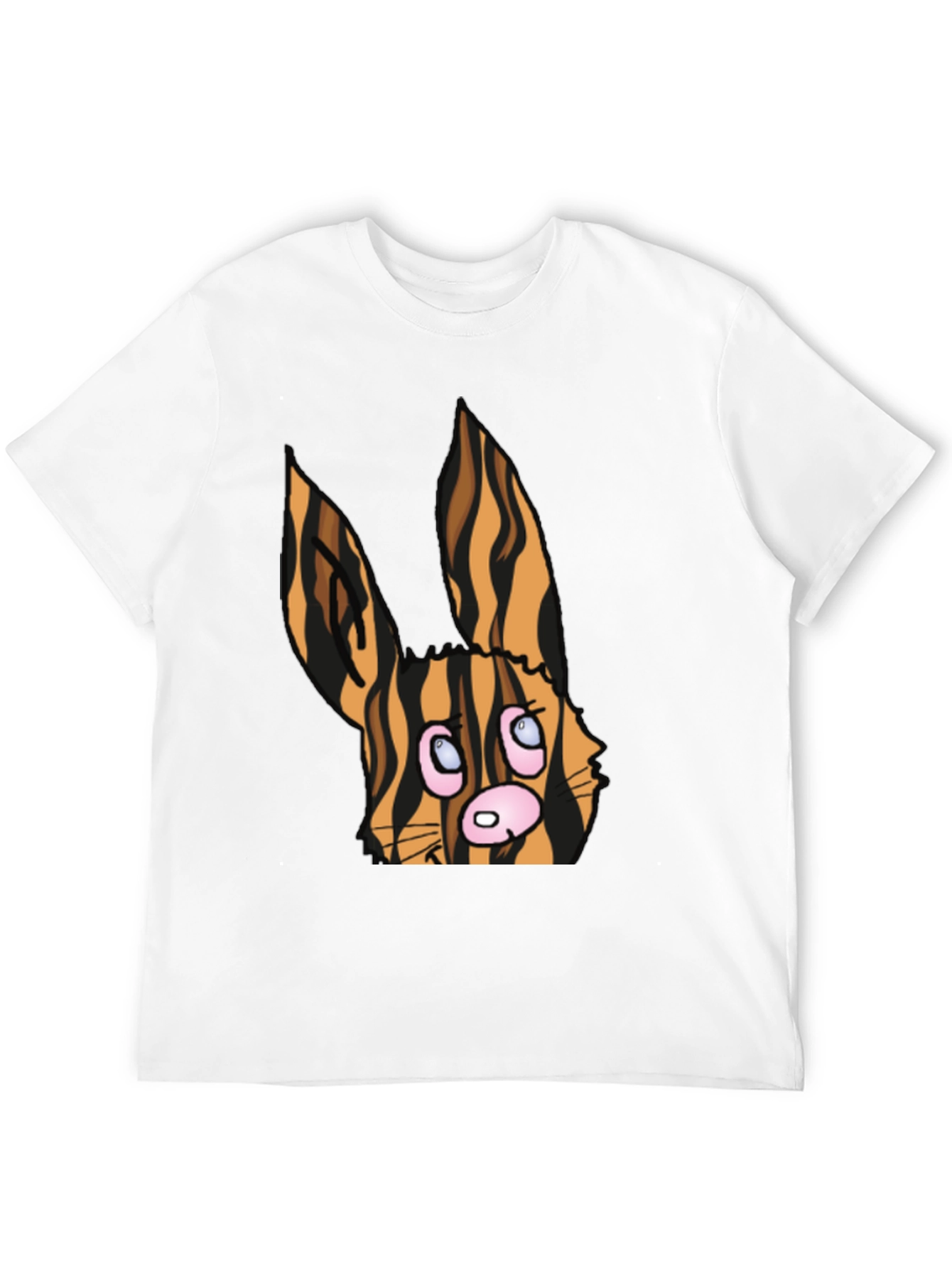 Cartoon Tiger Bunny Black T-Shirt