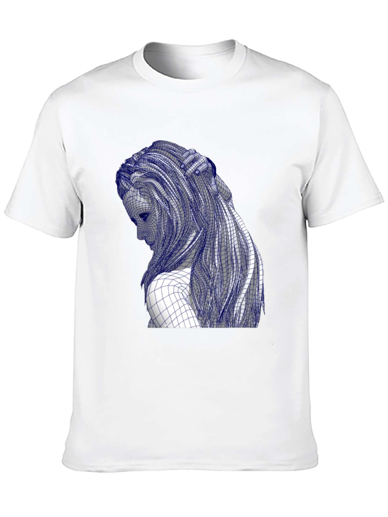 Grid Woman Tee - Artistic Graphic T-Shirt