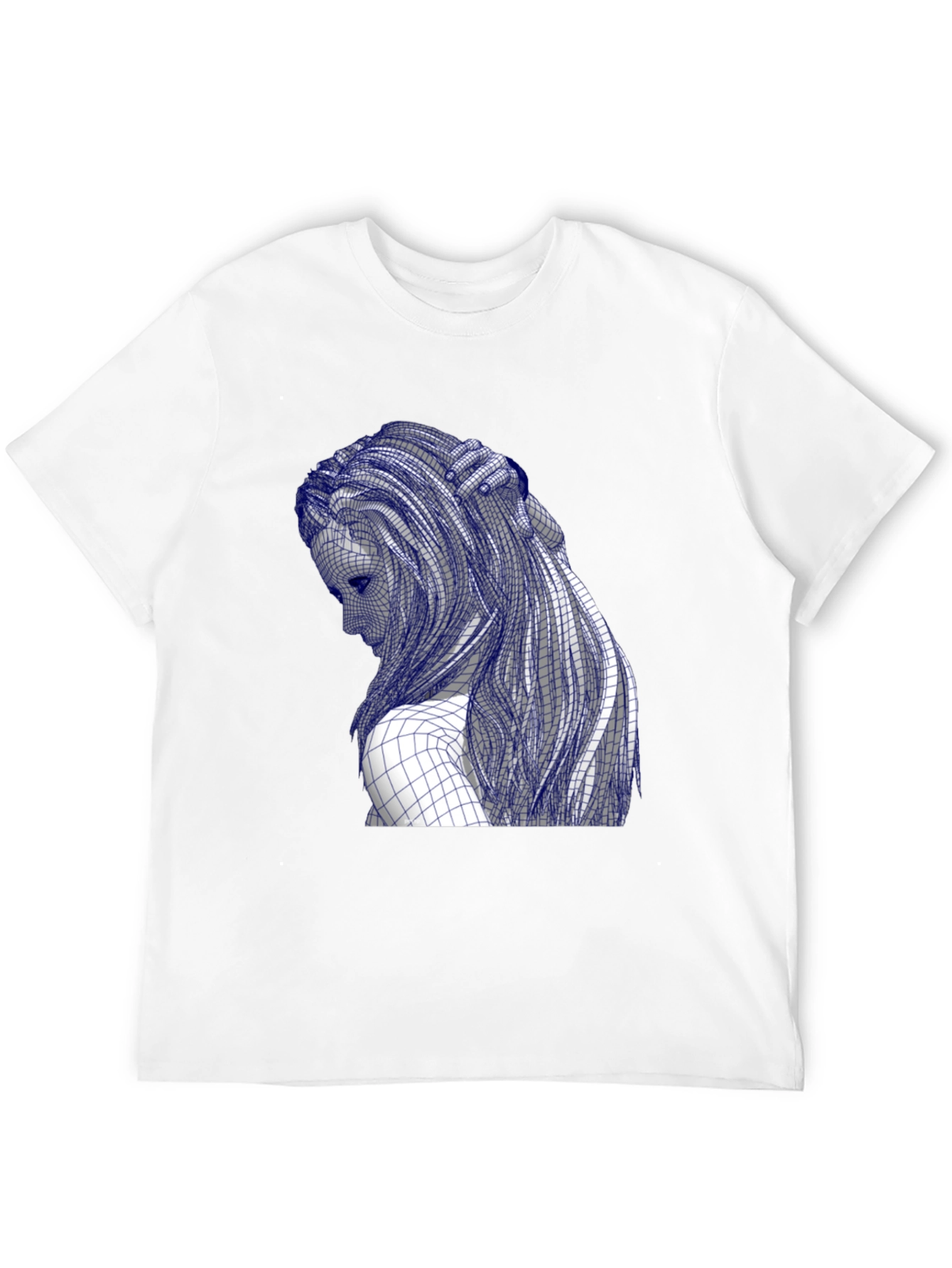 Grid Woman Tee - Artistic Graphic T-Shirt