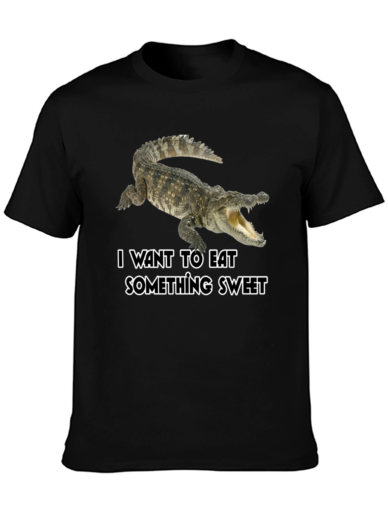 Crocodile Sweet Tooth Black T-Shirt