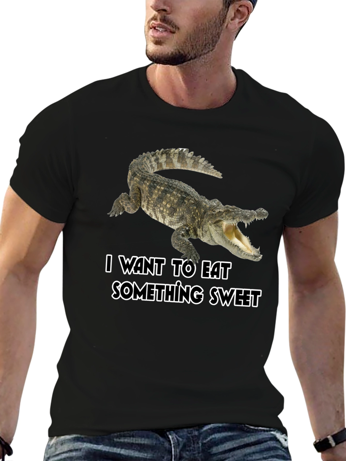 Crocodile Sweet Tooth Black T-Shirt