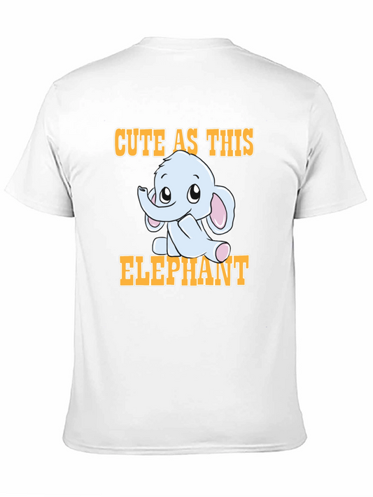 Cute Elephant Graphic T-Shirt - Unisex Black Tee