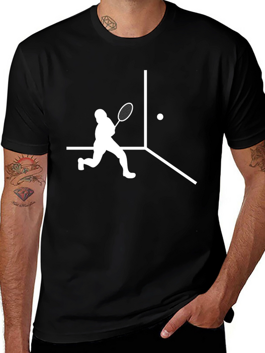 Squash Player Black T-Shirt