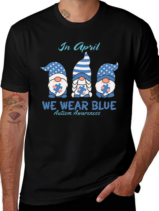 Autism Awareness T-Shirt - We Wear Blue in April