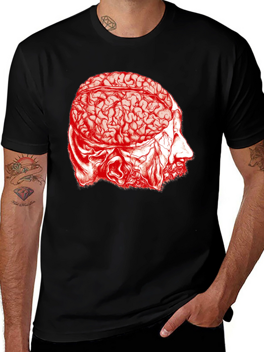 Anatomical Brain Graphic Tee - Unique Design