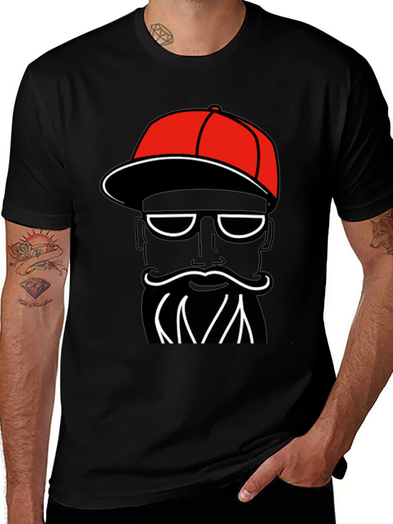 Funky Black T-Shirt with Cool Graphic Print