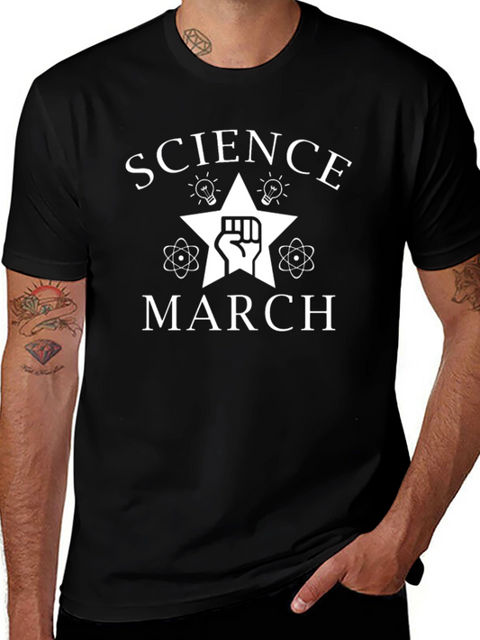 Science March T-Shirt - Black Cotton Activism Tee