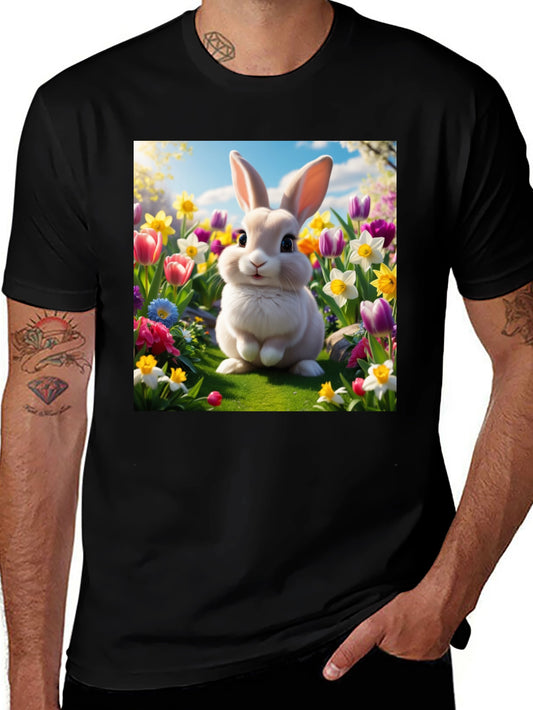 Cute Easter Bunny Floral T-Shirt