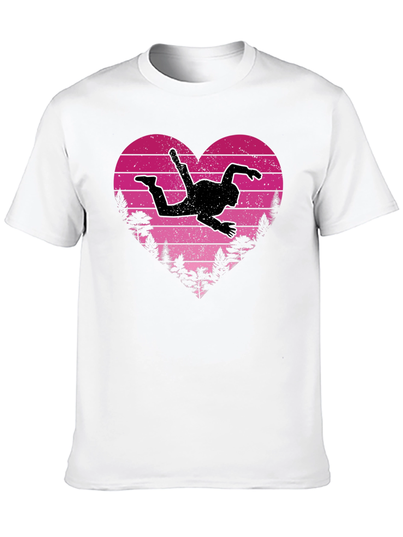 Skydiving Heartbeat T-Shirt - Black