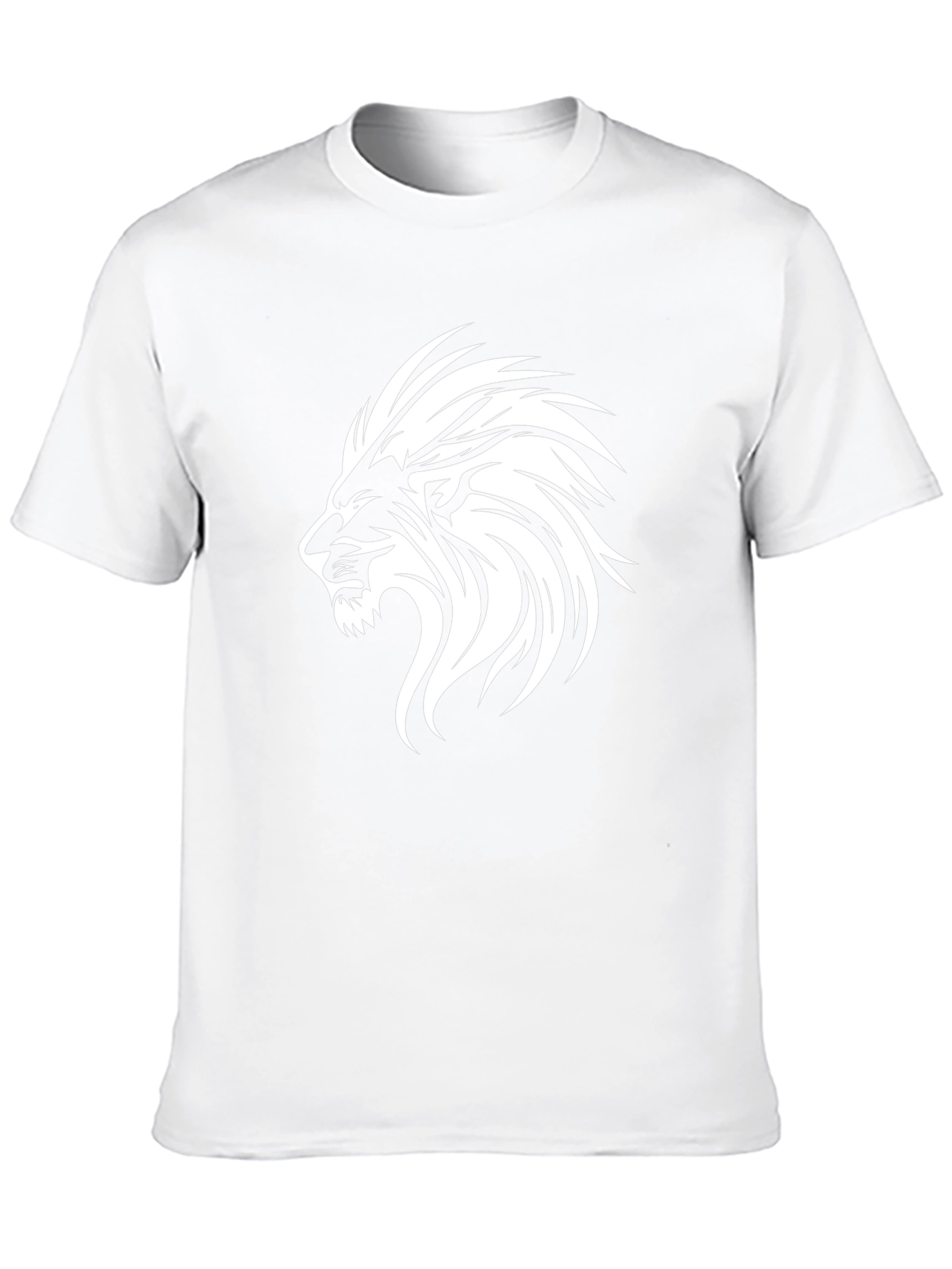 Bold Lion Graphic Print Mens Black T-Shirt