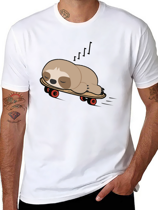 Sloth on Skateboard Graphic Tee - Unisex