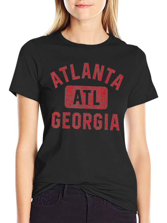 Atlanta Georgia Mens Black Graphic T-Shirt