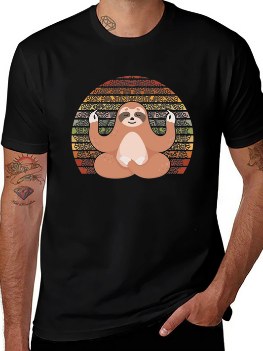 Meditating Sloth T-Shirt - Zen Vibes