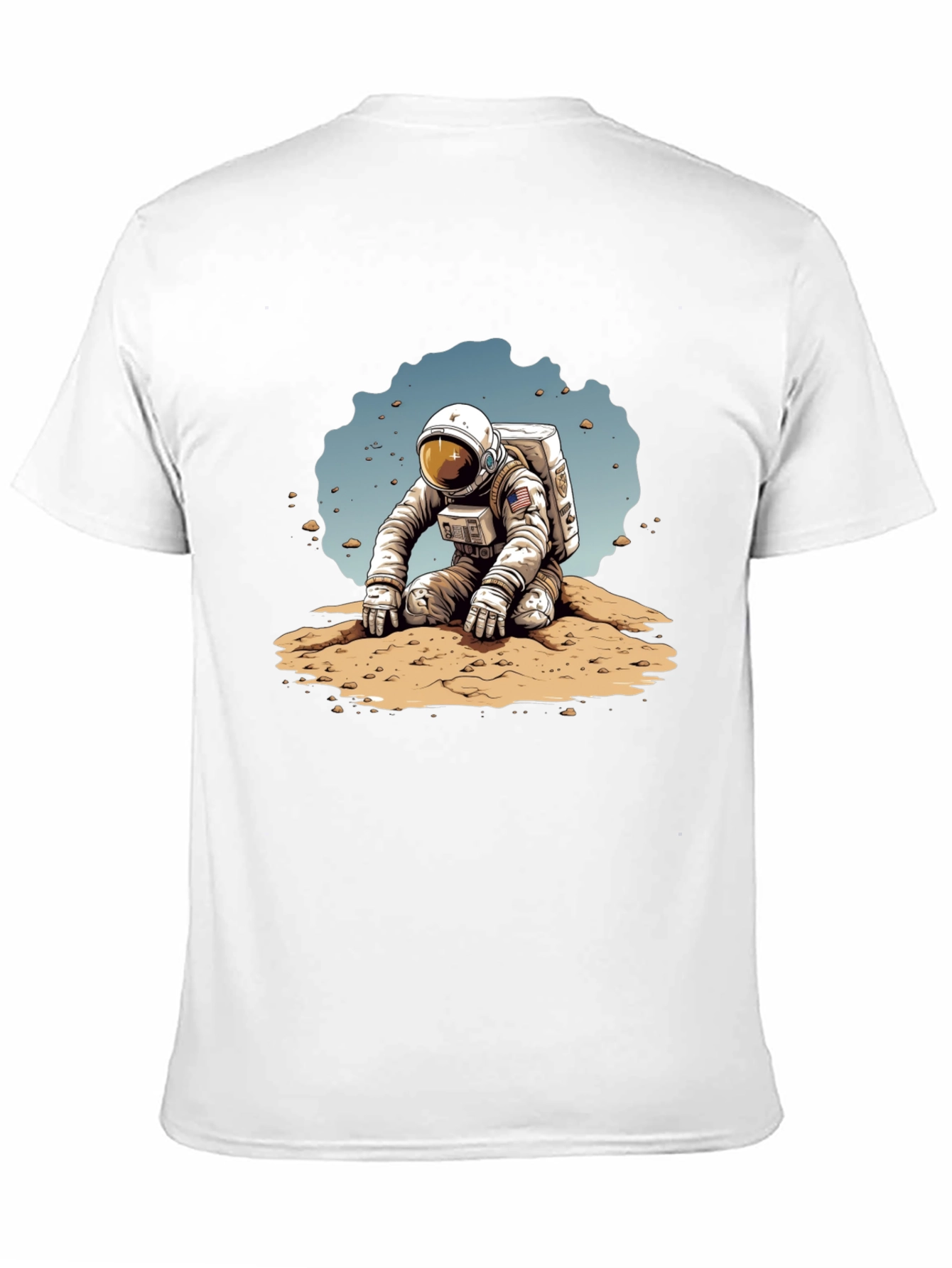Astronaut on Mars Graphic Tee - Black T-Shirt
