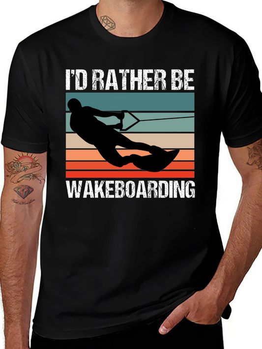 Wakeboarding T-Shirt - Retro Style Sporty Graphic Tee