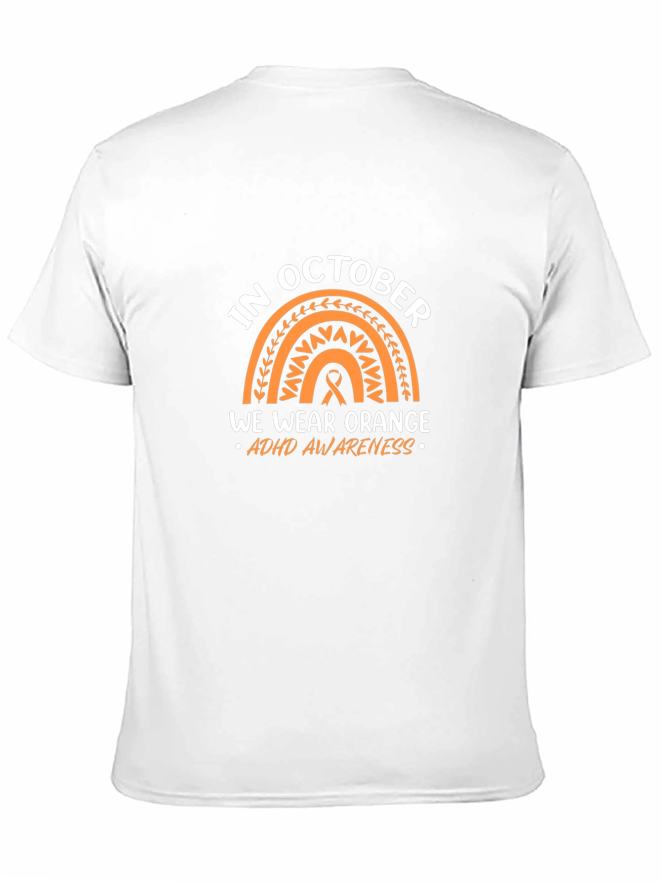 October ADHD Awareness Orange Rainbow T-Shirt