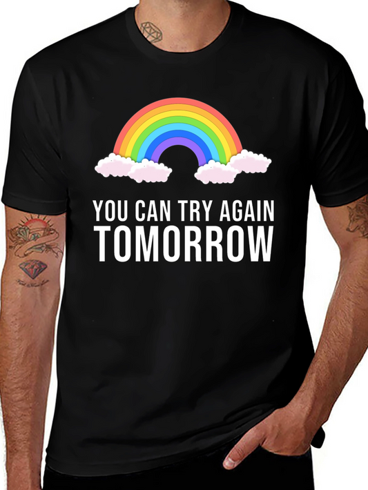 Rainbow Tomorrow Graphic Tee - Motivational T-Shirt