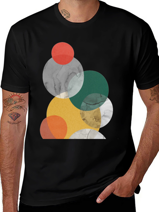 Abstract Geometric Circle Graphic T-Shirt