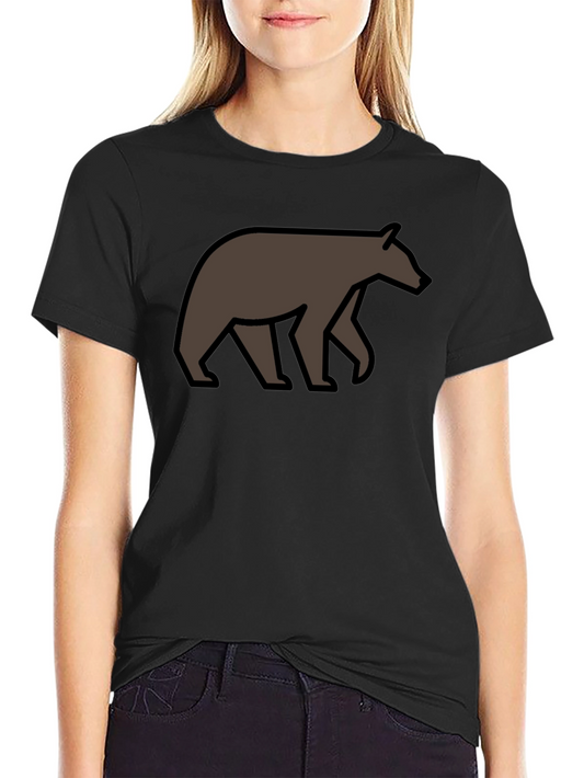 Bear Graphic T-Shirt - Casual Black Tee