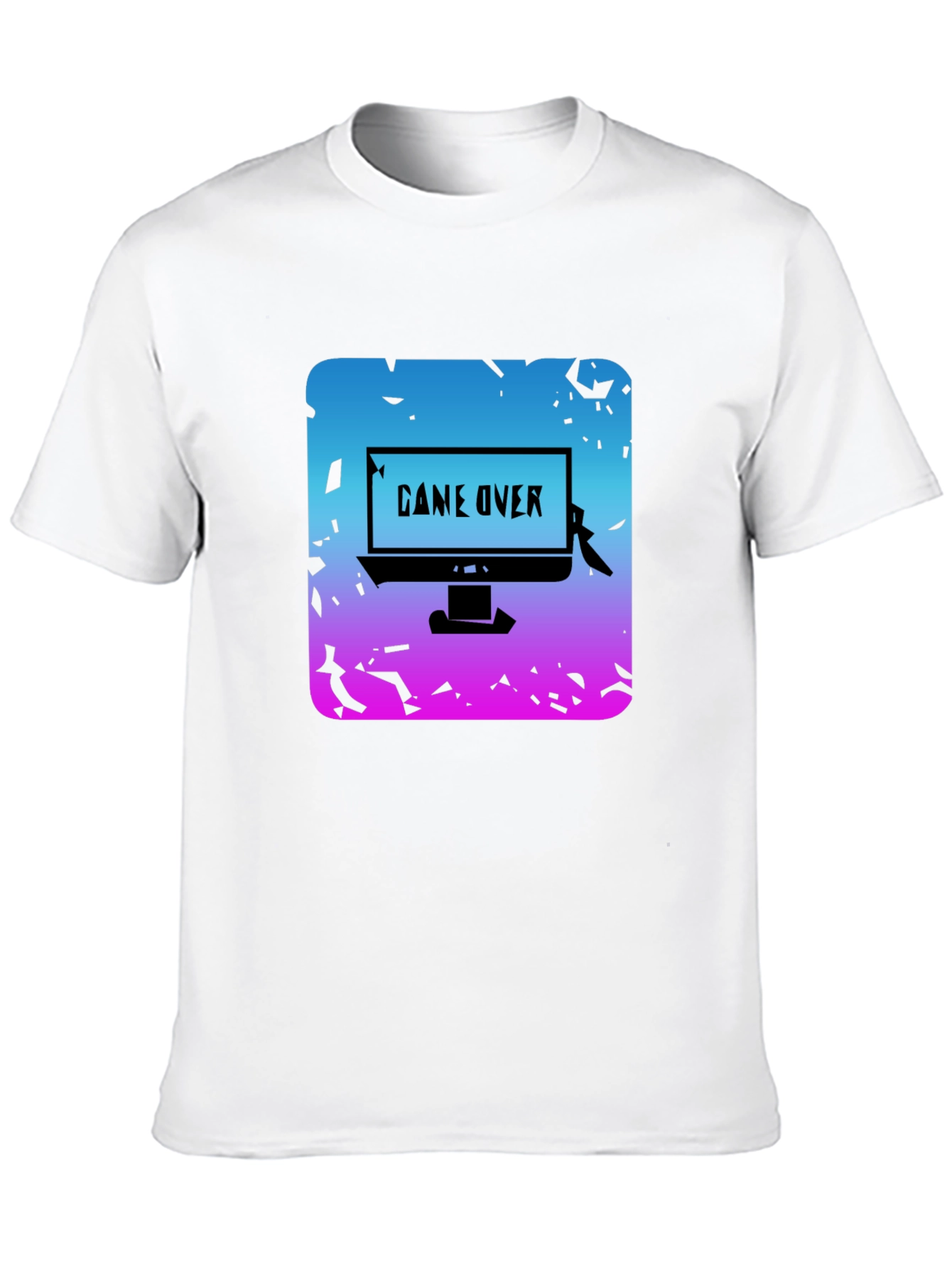 Game Over Graphic Tee - Gamer Style Black T-Shirt