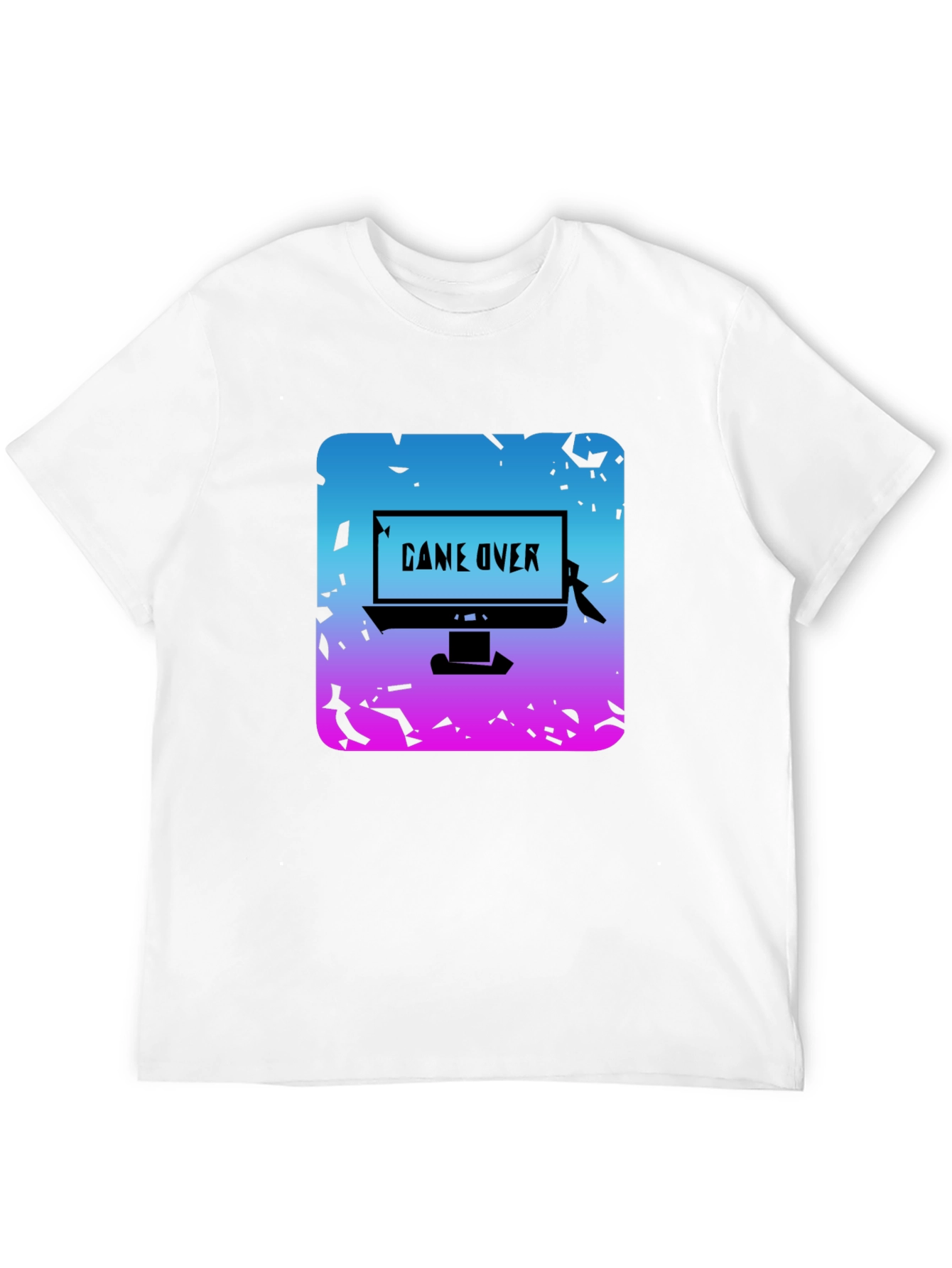 Game Over Graphic Tee - Gamer Style Black T-Shirt