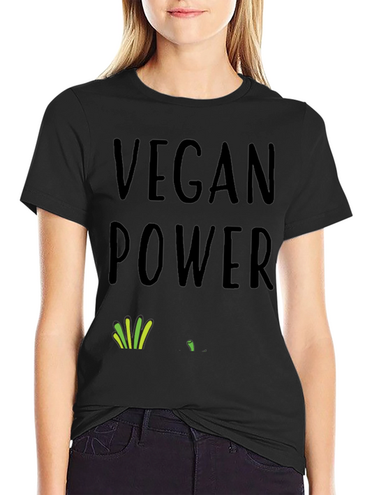 Vegan Power T-Shirt - Black Organic Cotton Tee