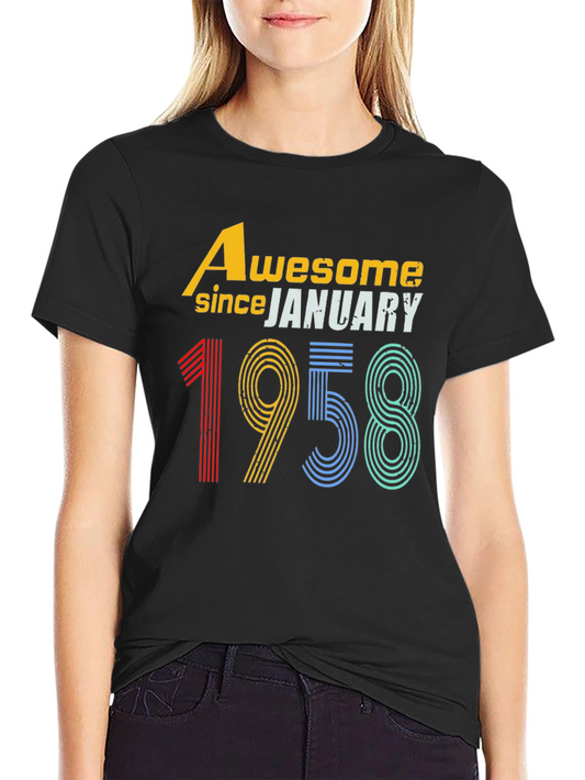 Awesome Since January 1958 - Birthday T-Shirt