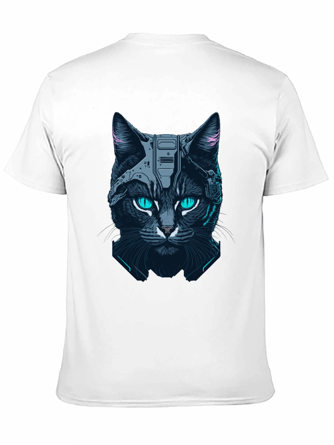 Cyber Cat Graphic Tee - Black T-Shirt