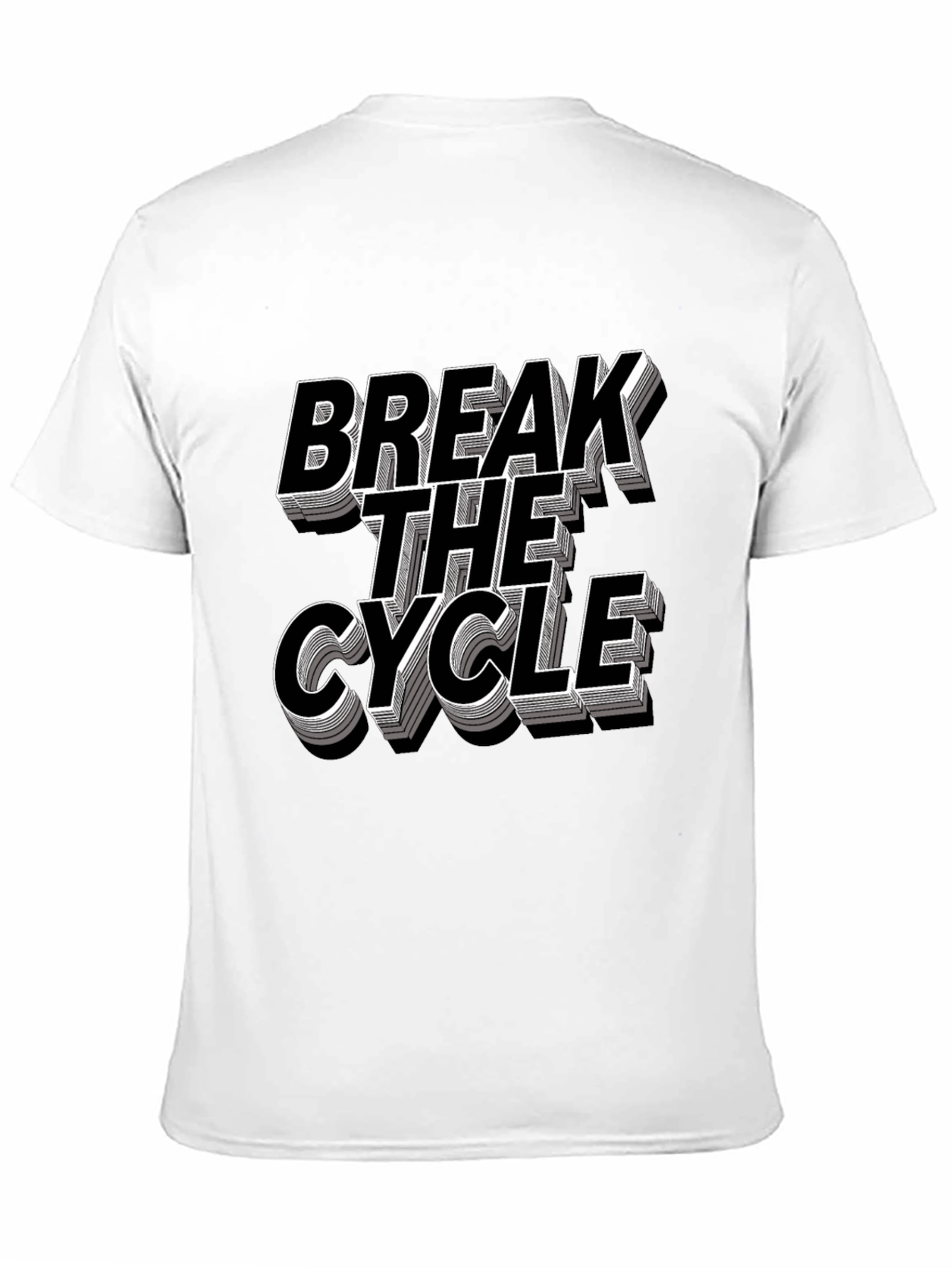 Break the Cycle Graphic T-Shirt - Black Cotton Blend