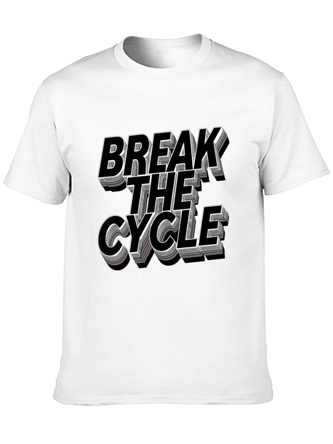 Break the Cycle Graphic T-Shirt - Black Cotton Blend