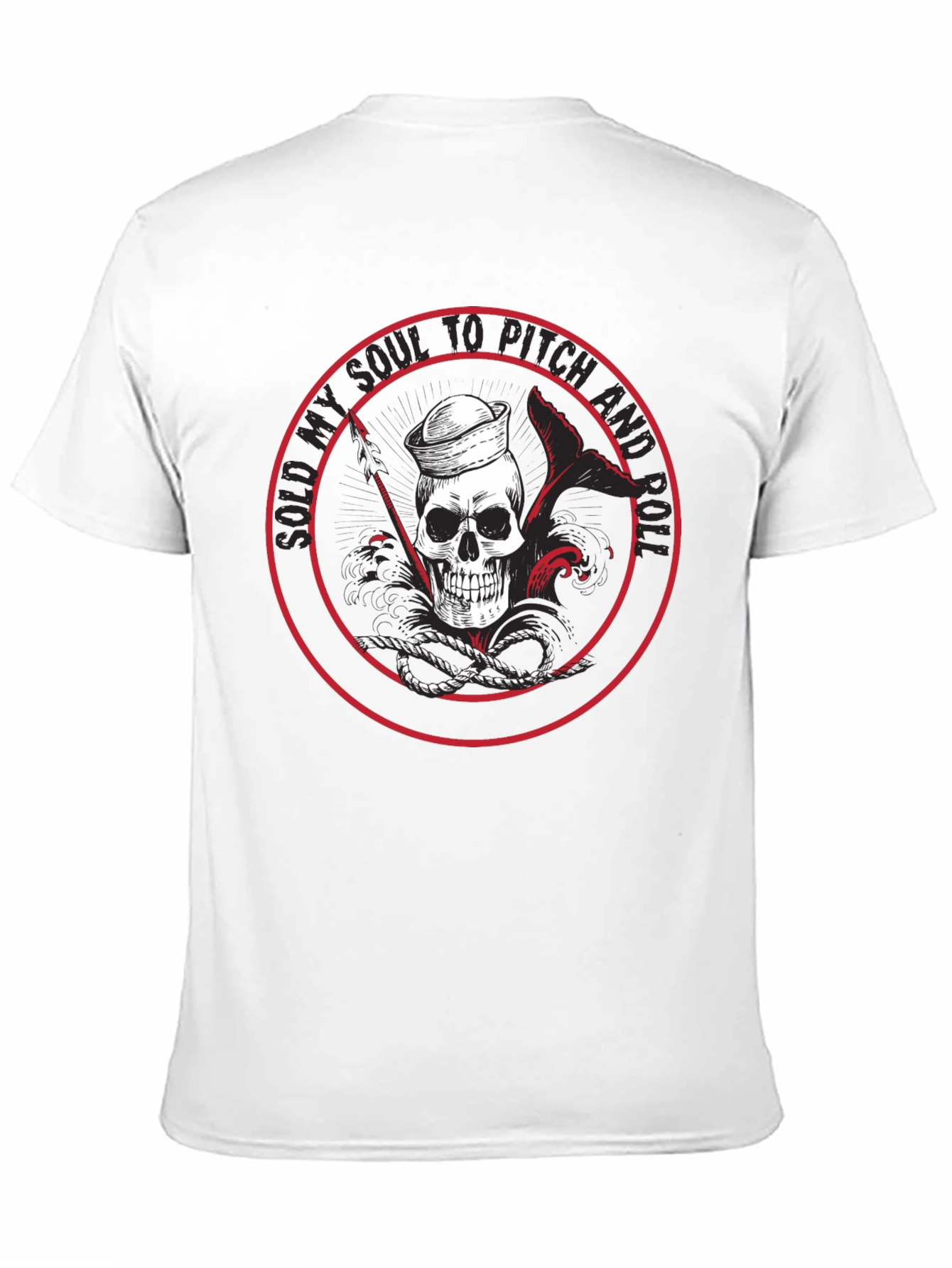 Rock and Roll Skull Graphic T-Shirt
