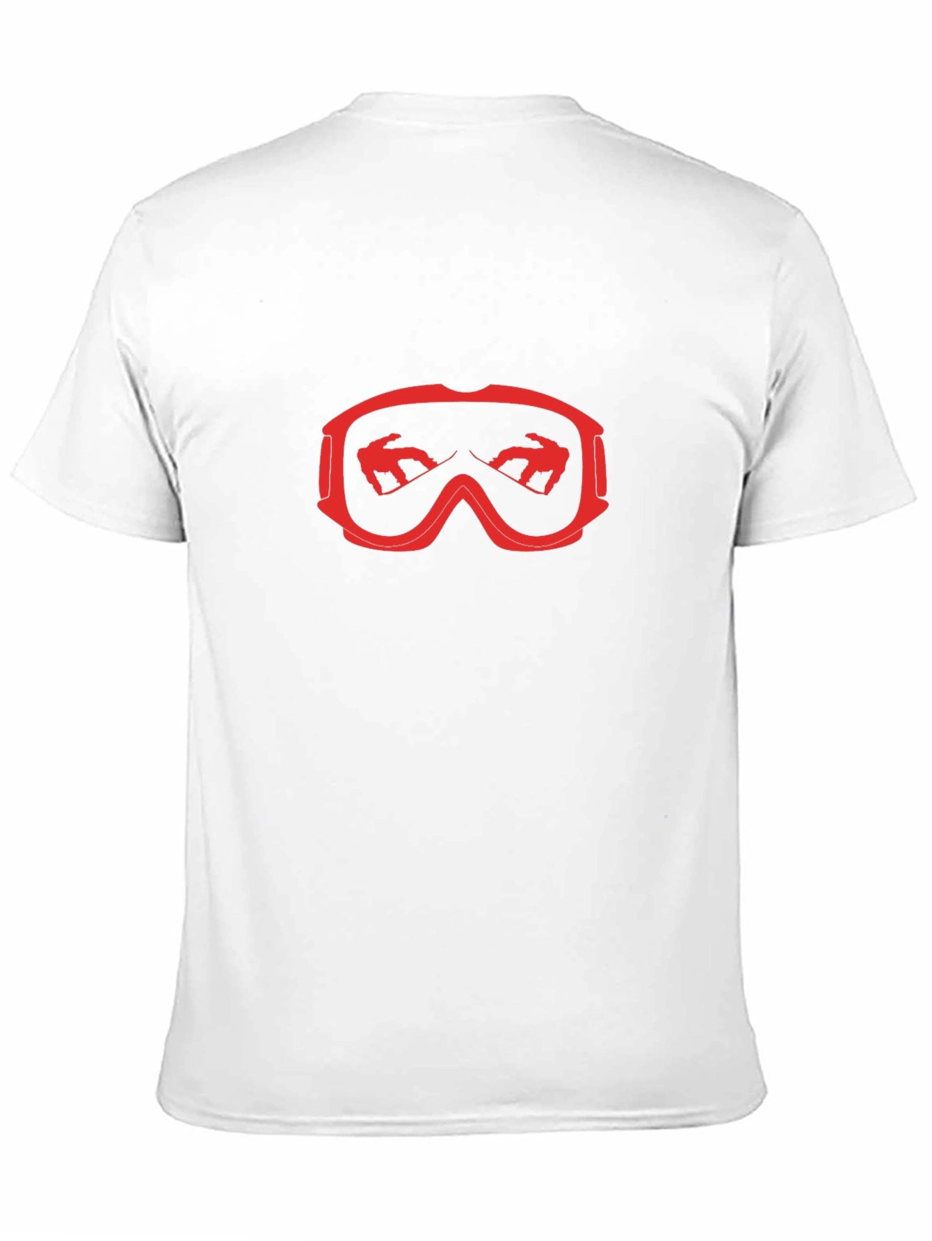 Cool Black T-Shirt with Red Ski Goggles Design