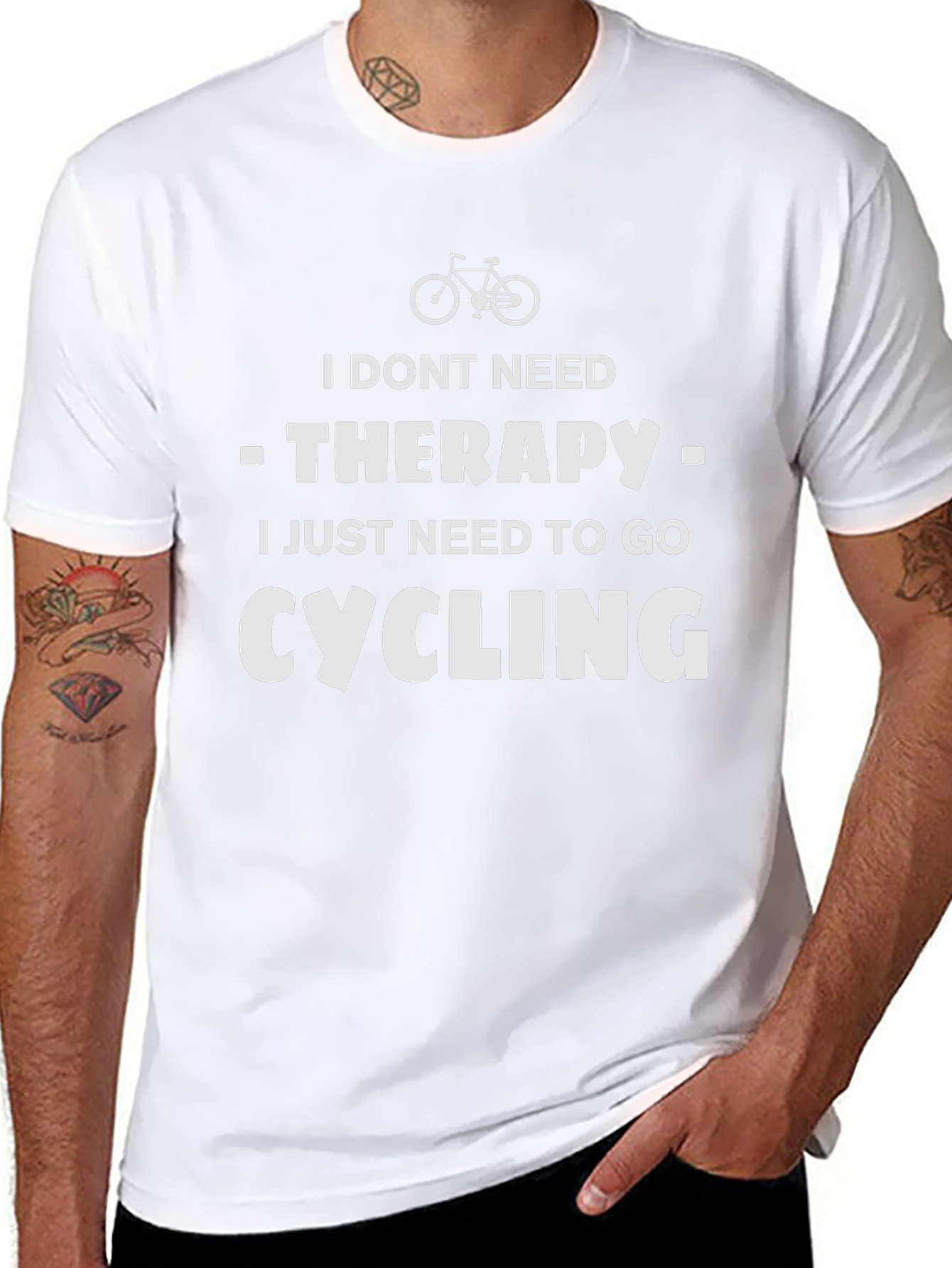 Cycling Therapy T-Shirt - Mens Funny Biker Tee