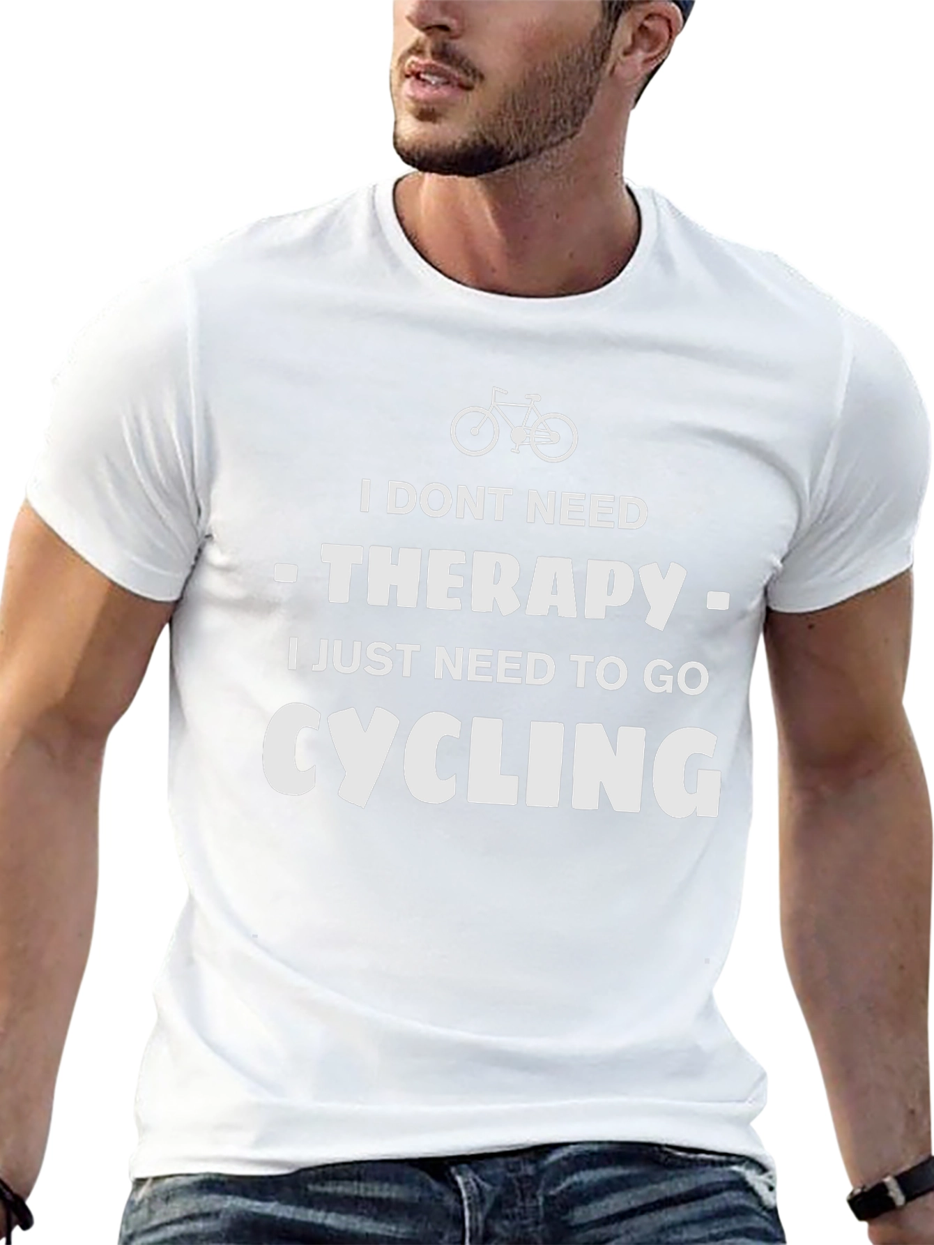 Cycling Therapy T-Shirt - Mens Funny Biker Tee