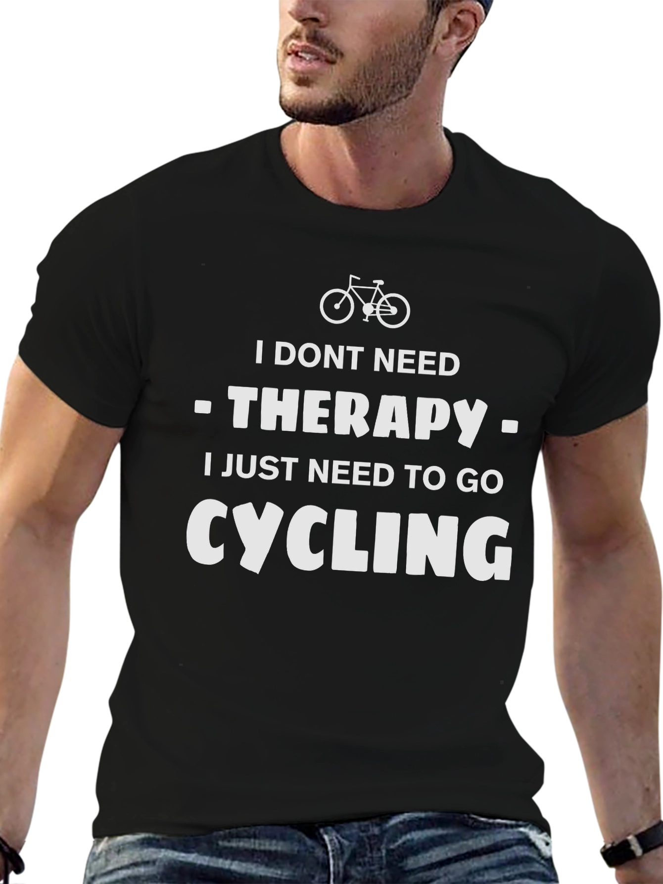 Cycling Therapy T-Shirt - Mens Funny Biker Tee