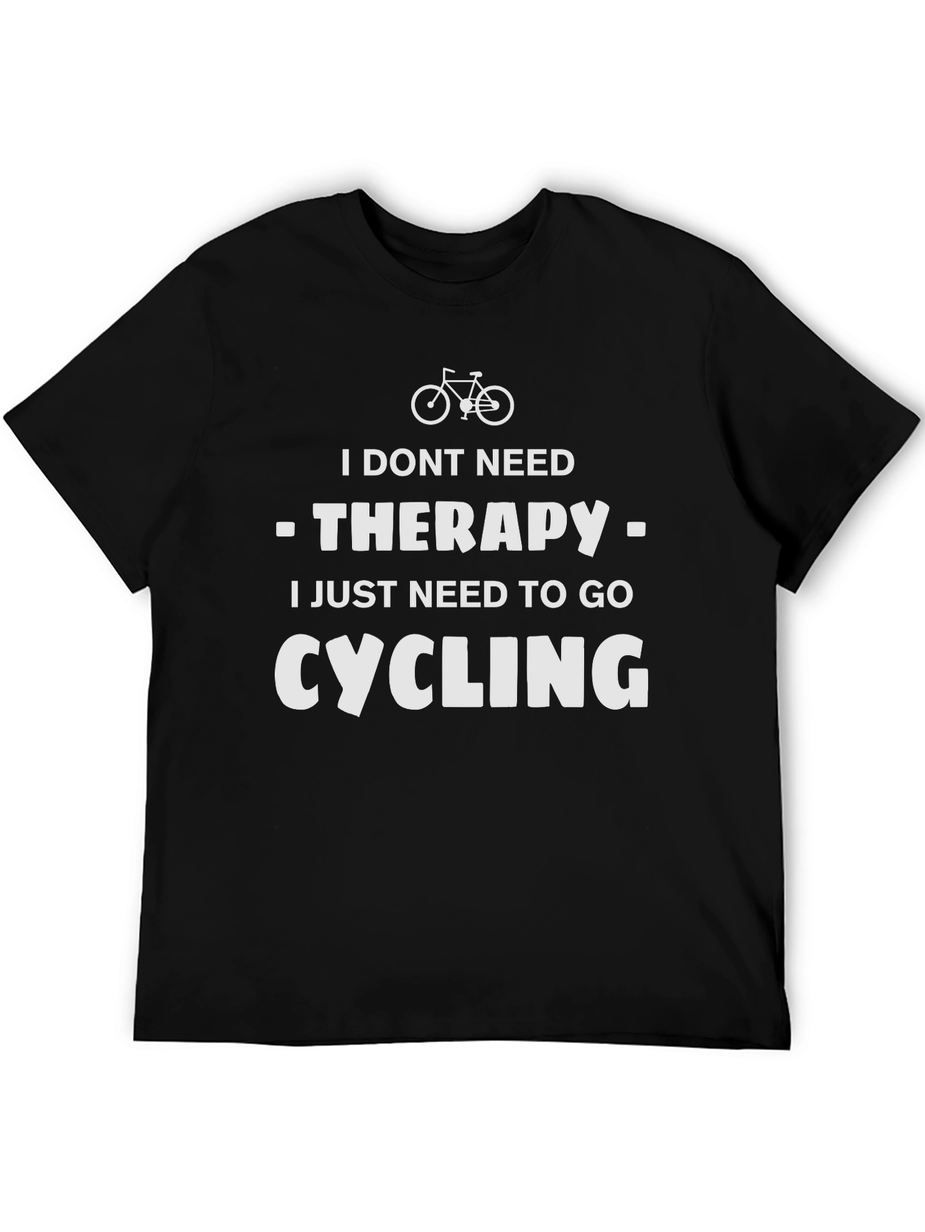 Cycling Therapy T-Shirt - Mens Funny Biker Tee