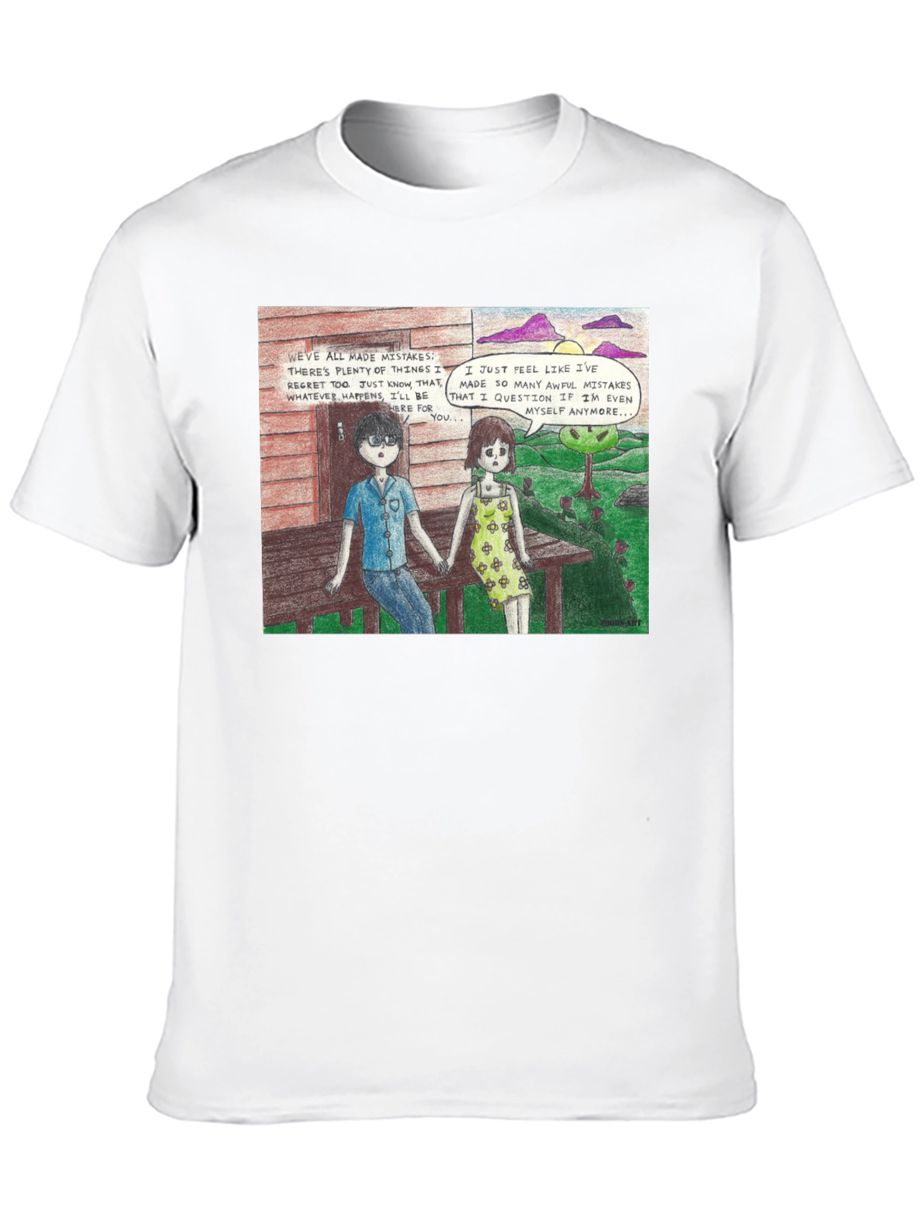Emotional Comic Graphic T-Shirt - Unisex