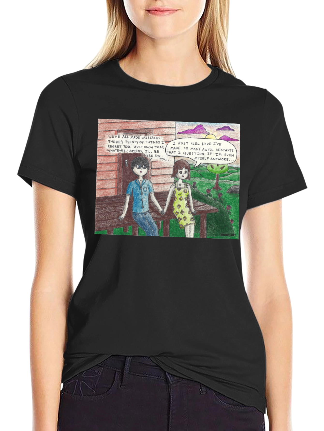 Emotional Comic Graphic T-Shirt - Unisex