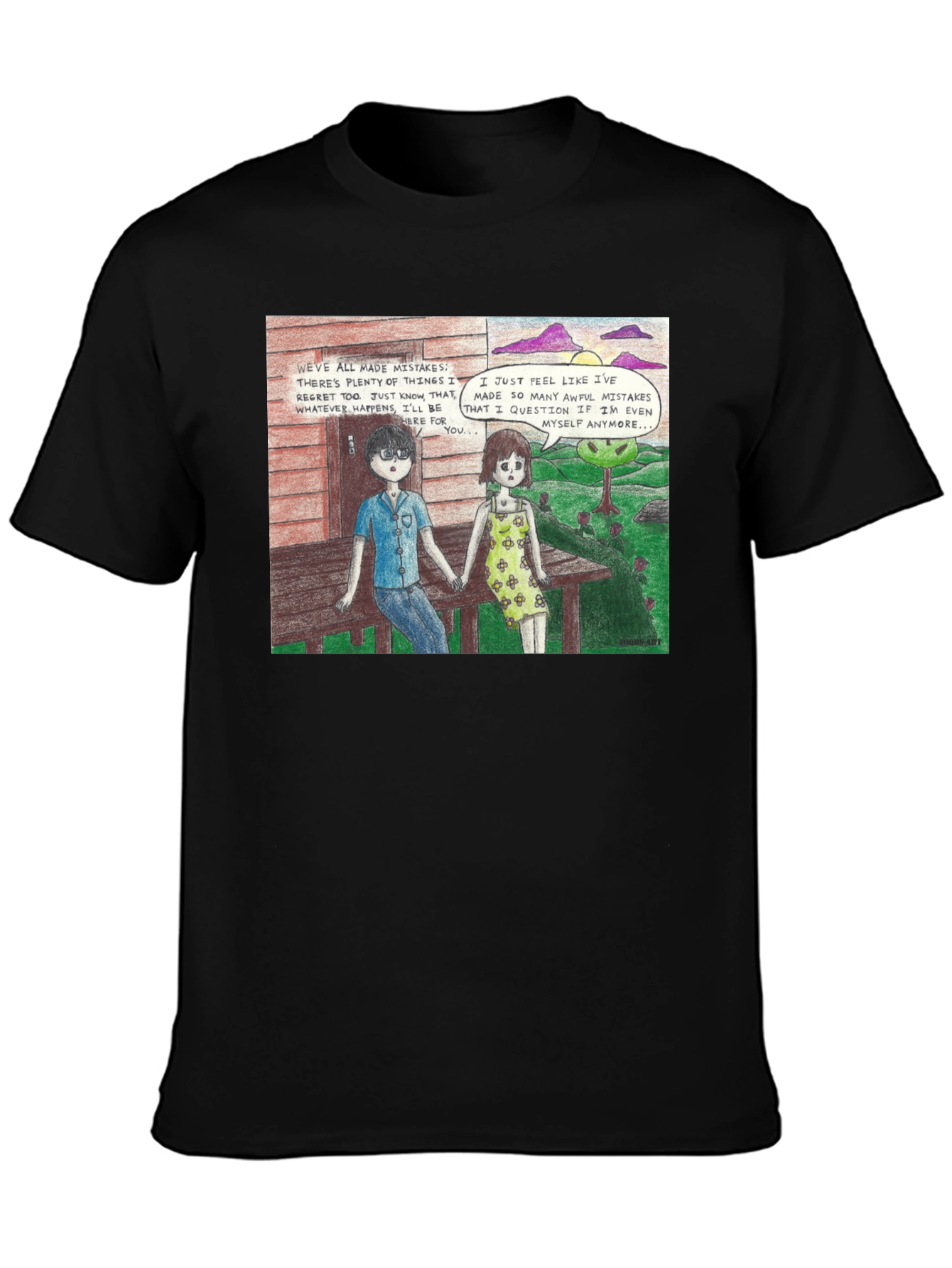Emotional Comic Graphic T-Shirt - Unisex