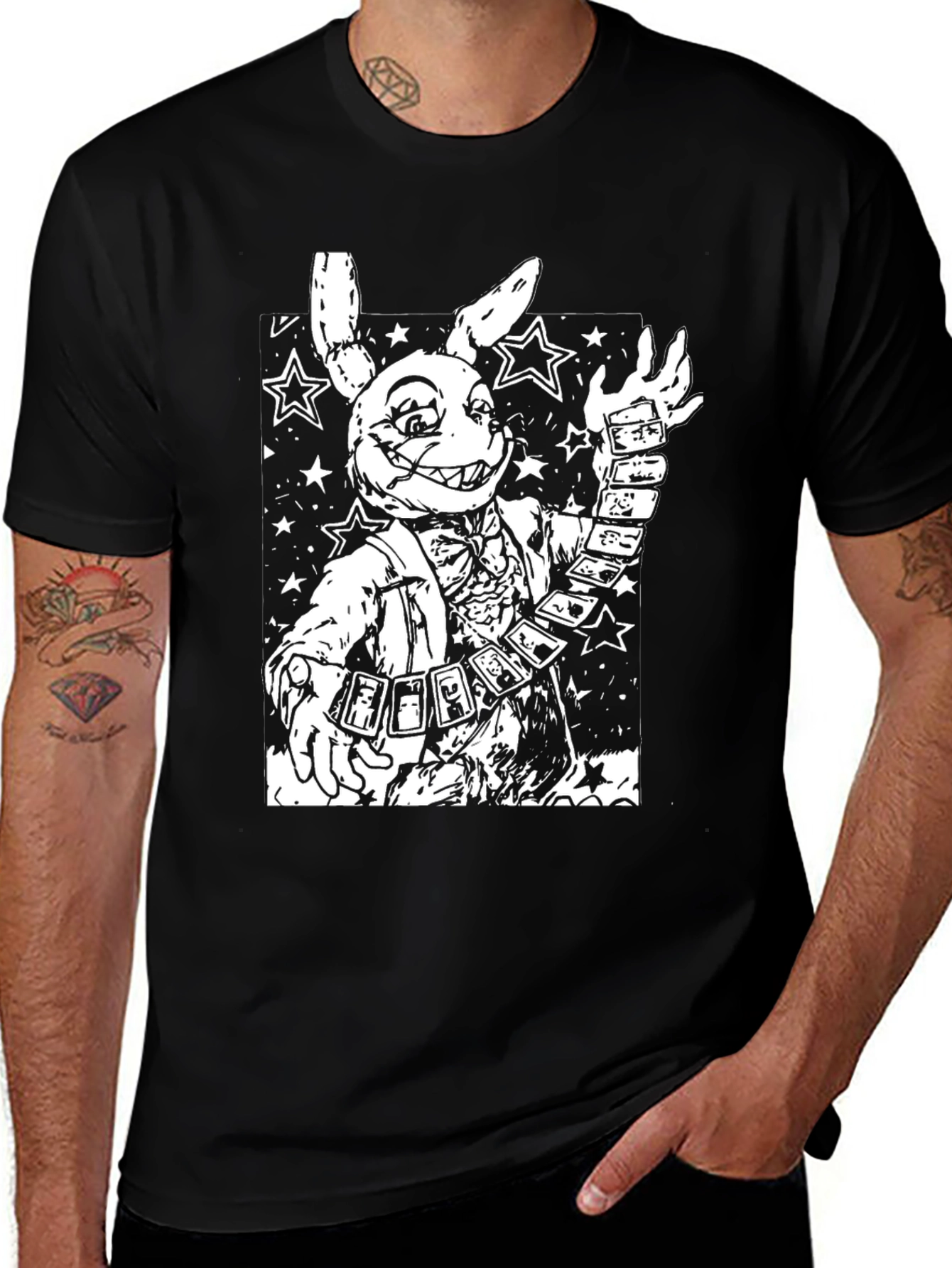 Creepy Bunny Graphic T-Shirt