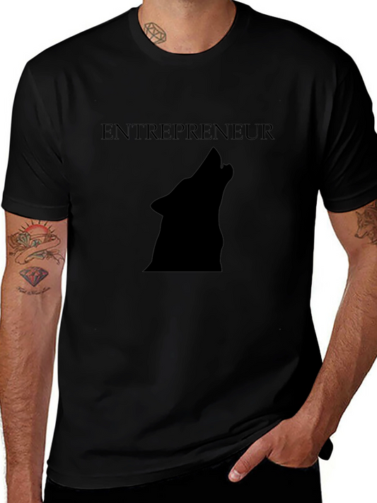 Entrepreneur Wolf Howling Graphic Tee - Black