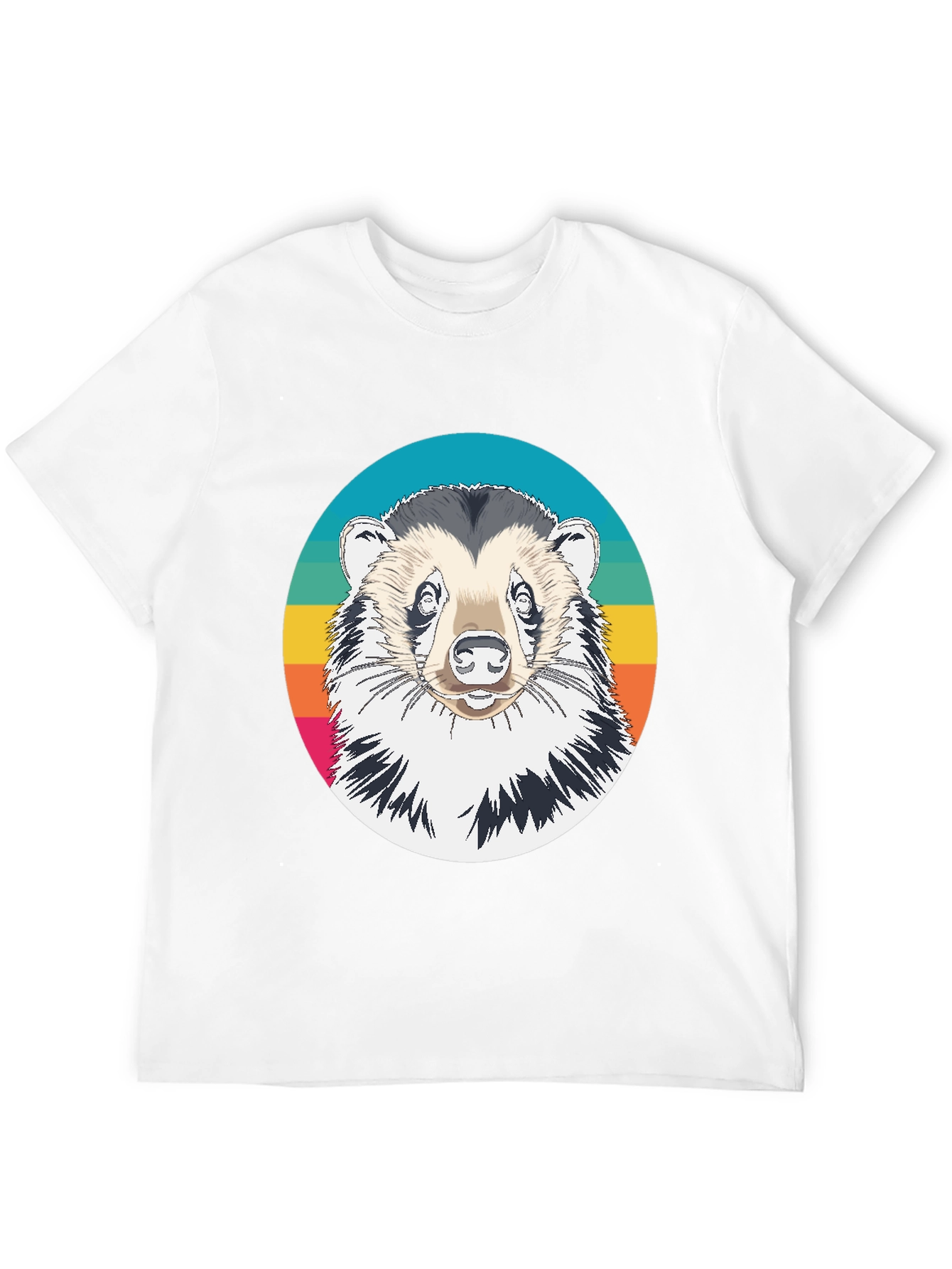 Retro Honey Badger Graphic Tee - Cool Animal Design