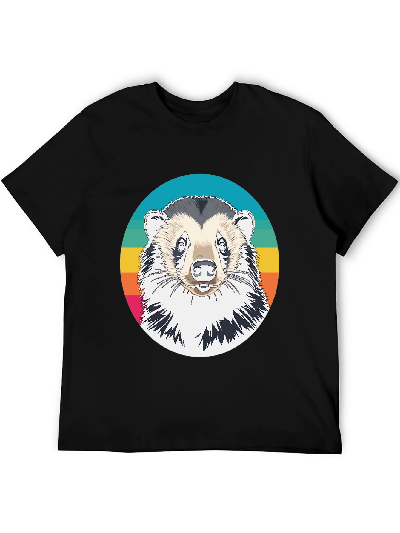 Retro Honey Badger Graphic Tee - Cool Animal Design